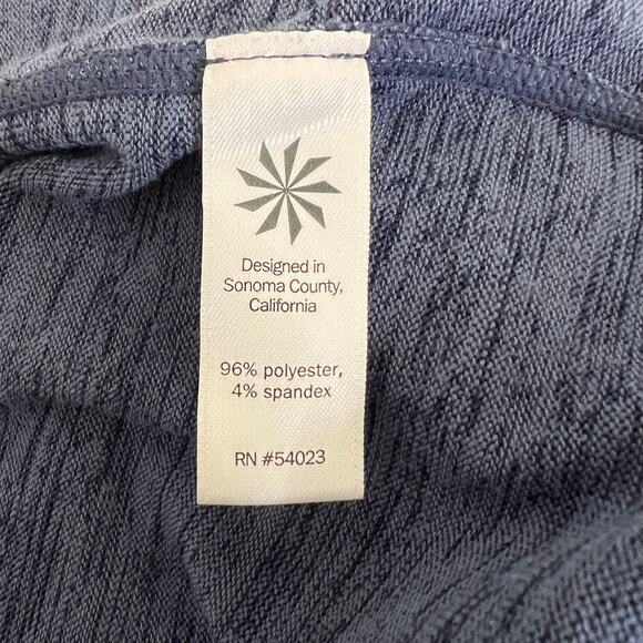 Athleta Techie Sweat Popover Dress Navy Heather hooded pockets 152573 - Picture 6 of 8